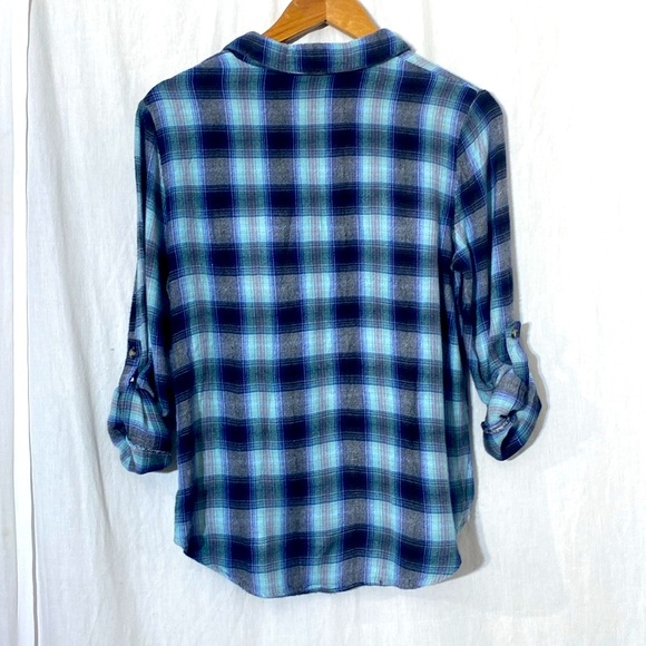 EUC Full Tilt Convertible Sleeves Flannel Button Down Shirt - Picture 6 of 8